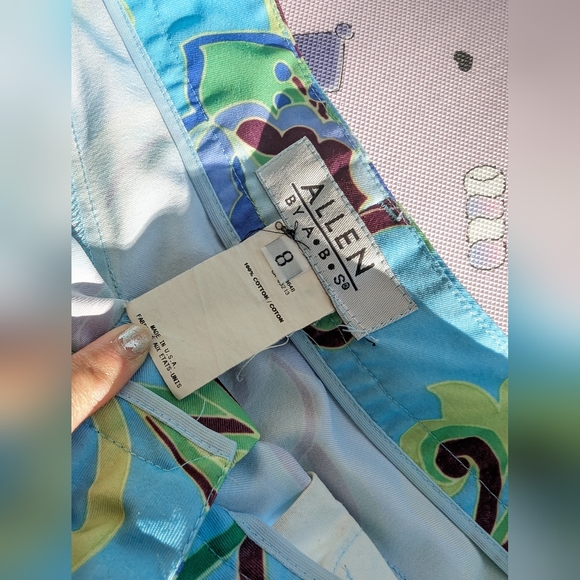 ALLEN BY A.B.S TROPICAL FLORAL SKIRT 8 - Picture 4 of 4